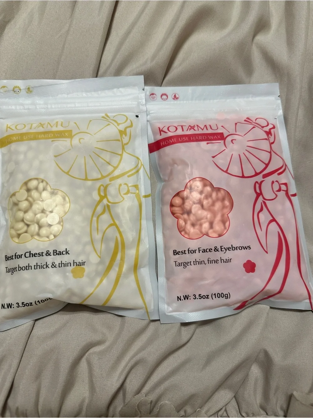KOTAMU Hard Wax Beans 2 Pack 200g NEW